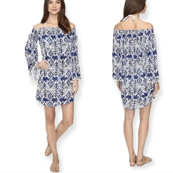 Lilly Pulitzer Nita Off-the-Shoulder Dress Cover Up - Picture 2 of 14